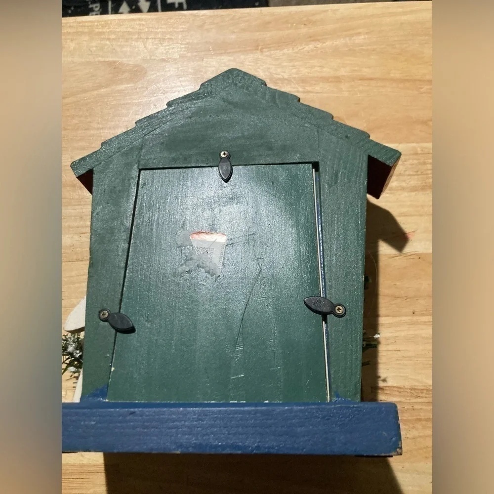 Christmas picture frame featuring North Pole Mail service & Santa. Vintage Kmart